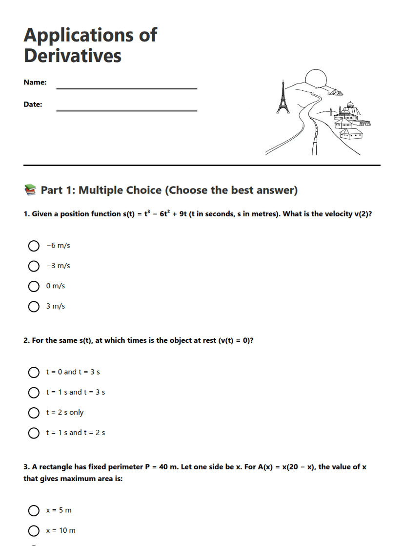 Applications of Derivatives