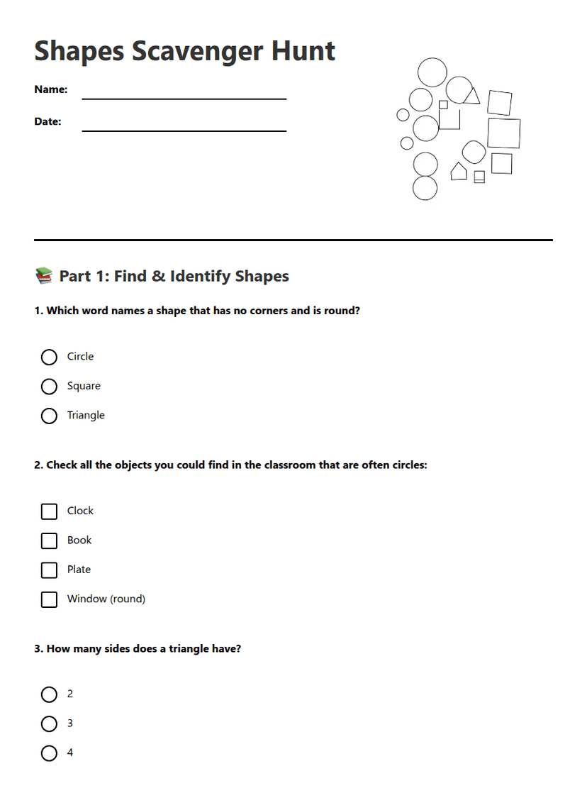 Shapes Scavenger Hunt